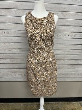J. Crew Factory Leopard Print Sleeveless Dress